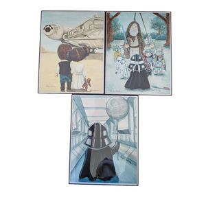 Al Molina Signed And Framed Star Wars Set Of 3 11.5" X 9" Prints